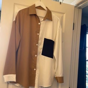 Xlarge top . Like new block color top